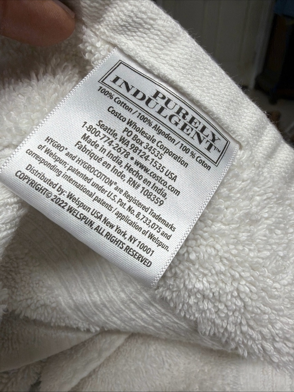 Purely Indulgent 100% Cotton White Towel - Plush Texture 30”x53”